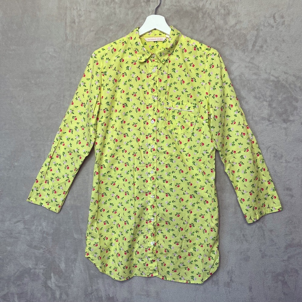 Victoria's Secret S Floral Nightshirt Soft Cotton Cottagecore Sleep Lounge Y2K